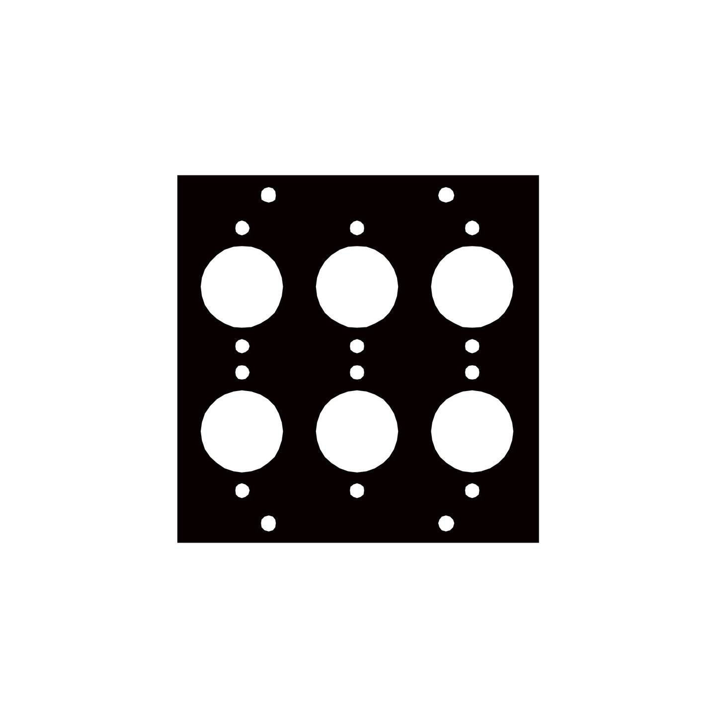 XLRM6 - Middle Atlantic - UCP Module with XLR Male Punchouts