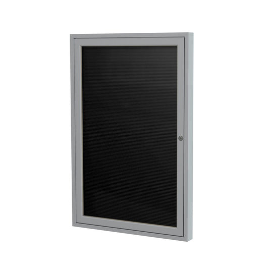 Ghent Outdoor Letterboards - 24" Height x 36" Width - Weather Resistant, Shatter Resistant, Lock, Water Resistant, Mounting System - Silver Aluminum Frame - 1 Each