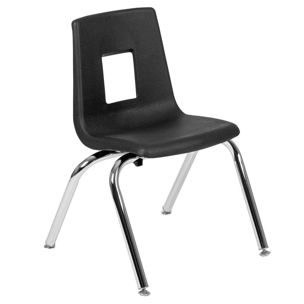 Advantage Black Student Stack School Chair - 14-inch