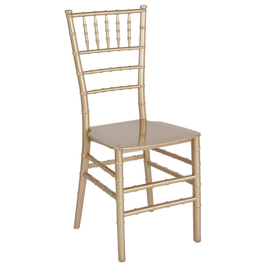 HERCULES Series Gold Resin Stacking Chiavari Chair