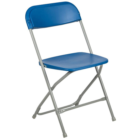 HERCULES Series 650 lb. Capacity Premium Blue Plastic Folding Chair