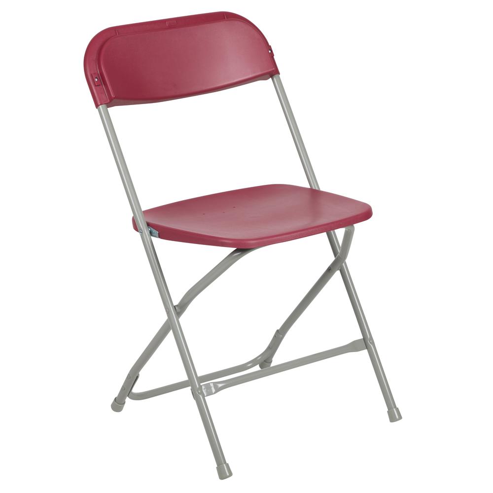 HERCULES Series 650 lb. Capacity Premium Red Plastic Folding Chair