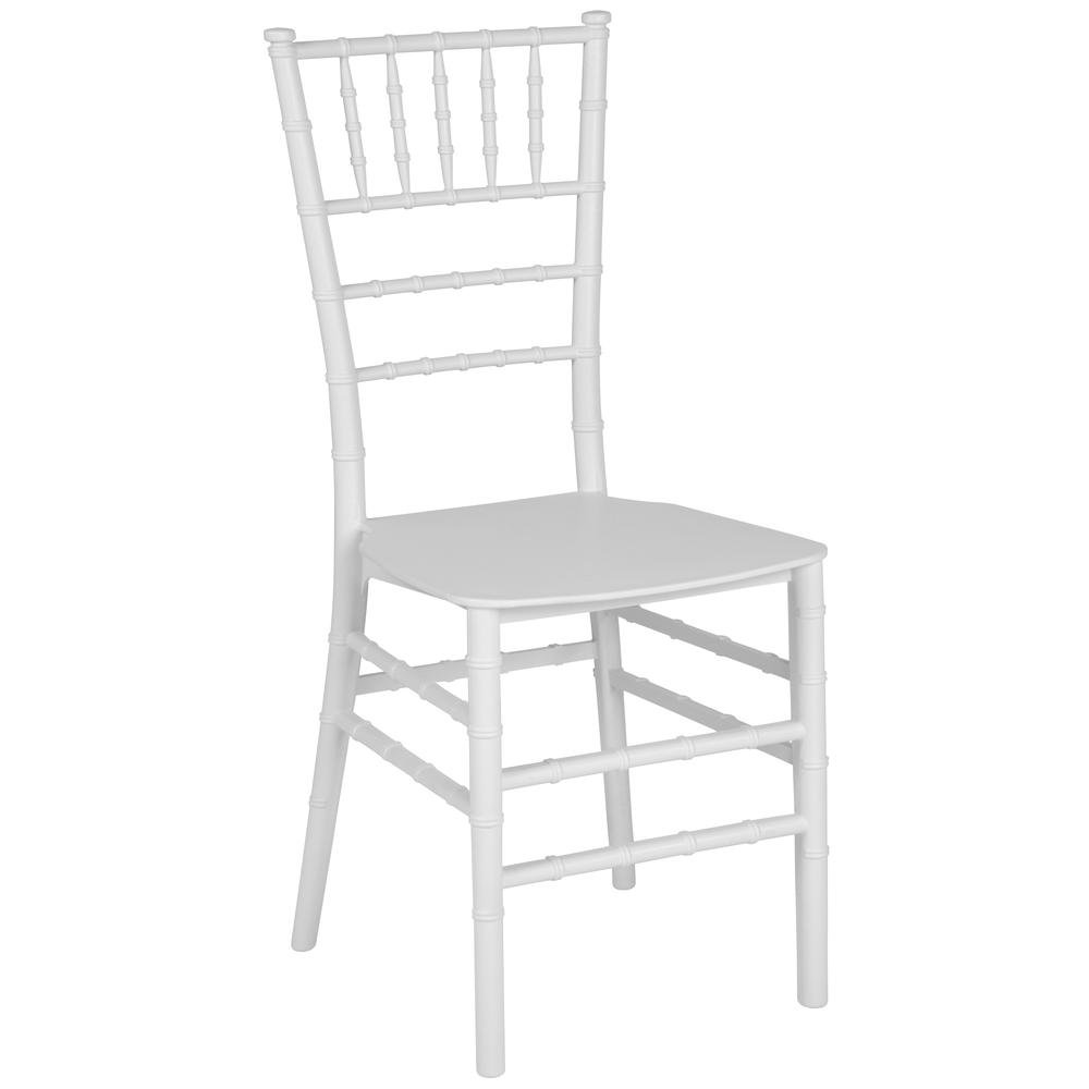 HERCULES Series White Resin Stacking Chiavari Chair