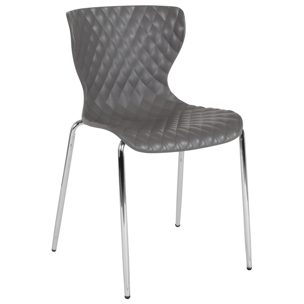 Lowell Contemporary Design Gray Plastic Stack Chair