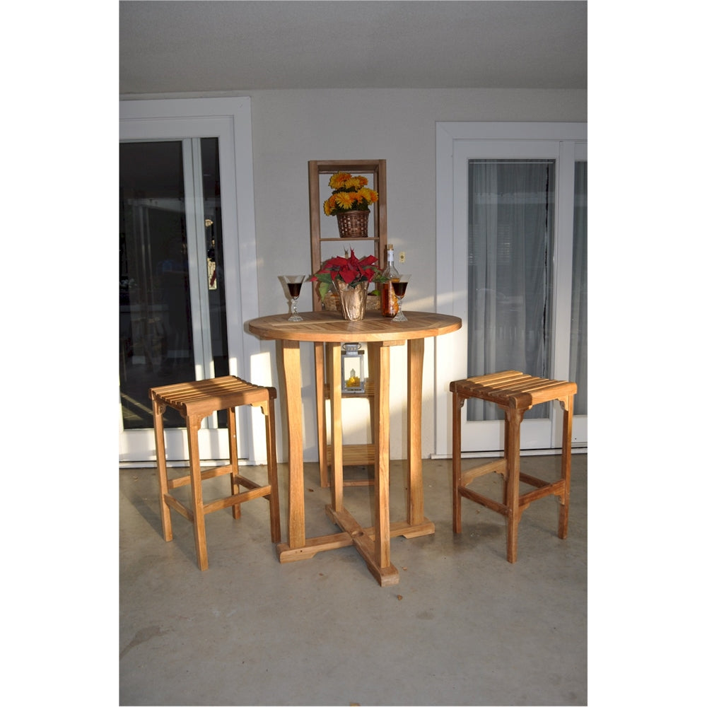 Montego Chairs and Round Bar Table 3 Piece Set