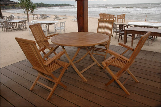 Bahama Round Folding Dining 5 Piece Set