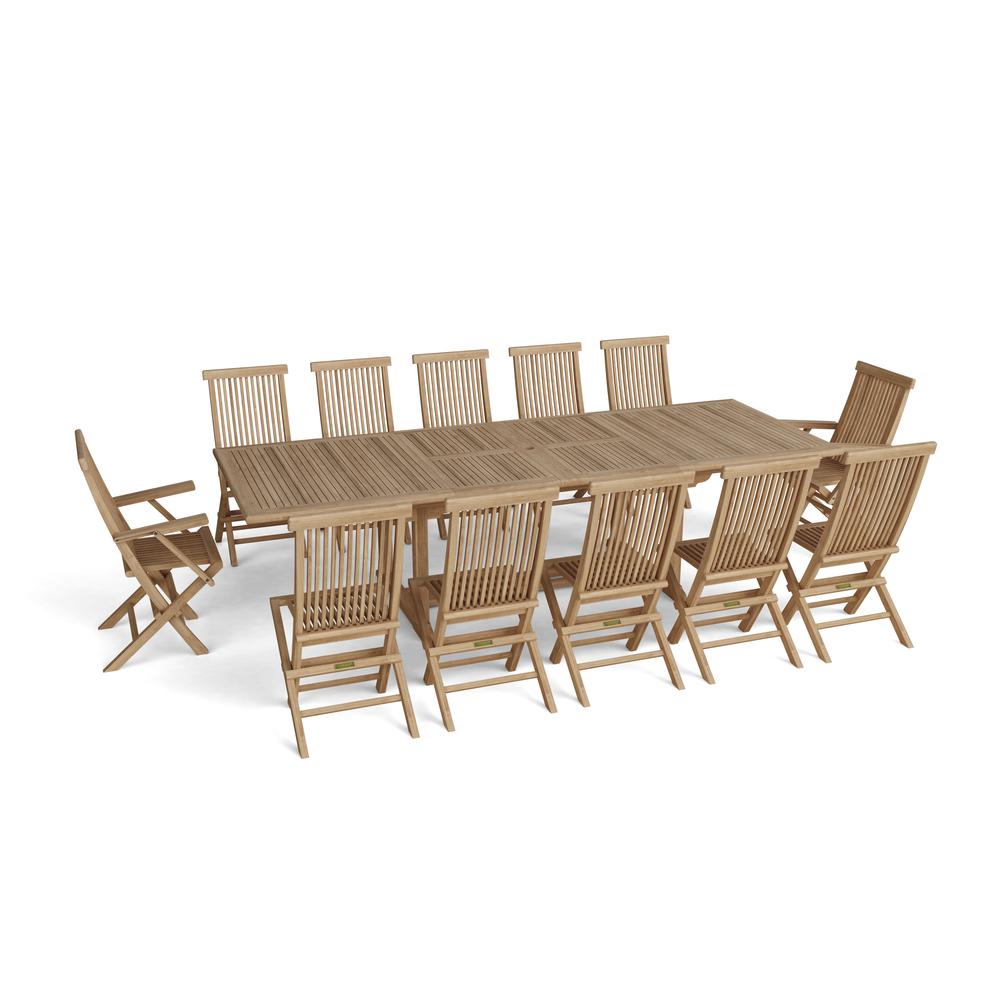 Valencia Rectangular Double Extension Dining 13 Piece Set