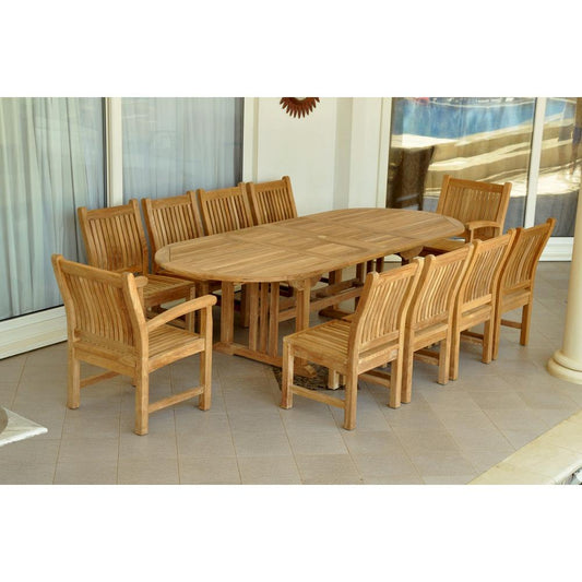 Sahara Oval Ext. Dining 11 Piece Set