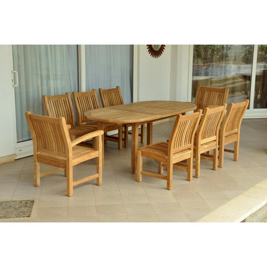 78" Oval Extension Dining 9 Piece Set