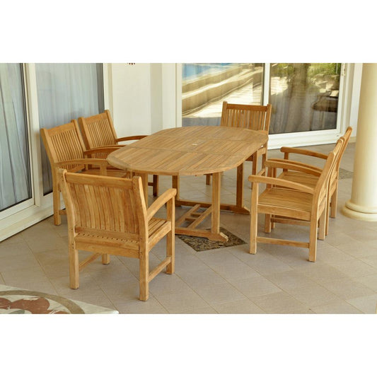 87" Oval Extension Dining 7 Piece Set