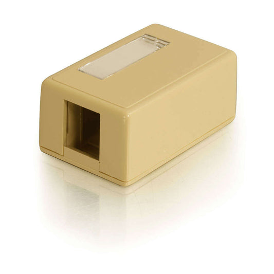CG03830 - C2G - 1 Port Keystone Jack Surface Mount Box Ivory