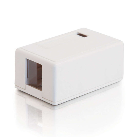 CG03831 - C2G - 1 Port Keystone Jack Surface Mount Box White