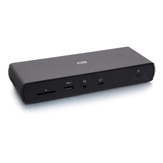 C2G54537 - C2G - Thunderbolt 4 USB-C 10in1 Dual Display Docking Station with Ethernet USB SD Card Reader 3.5mm Audio and Power Delivery up to 90W 4K 60Hz TAA Compliant
