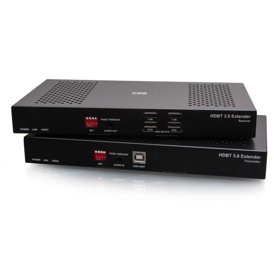 C2G30055 - C2G - HDMI HDBaseT USA-B to A RS232 Over Cat Extender Box TX to Box RX 18Gbps 4K 60Hz up to 328ft