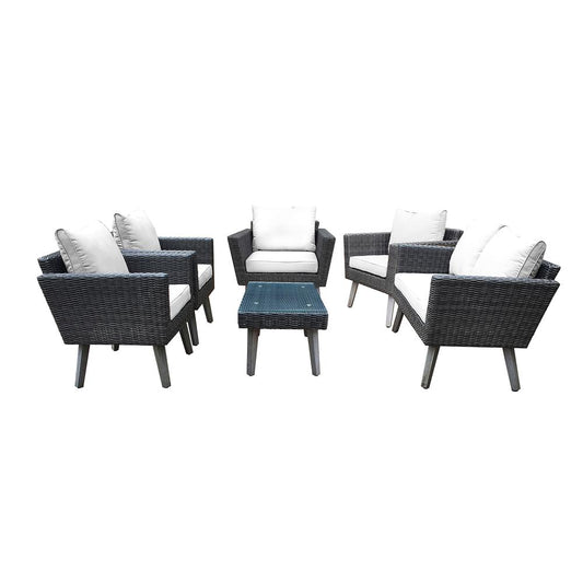 Kotka 6 Piece Wicker Outdoor Patio Sofa Seating Set With Cushions