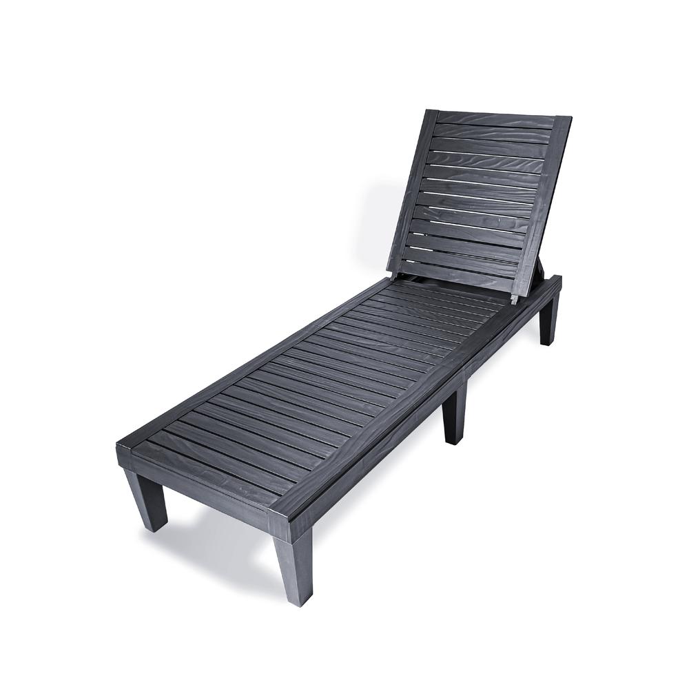 OSLO Patio Reclining Sun lounger Black