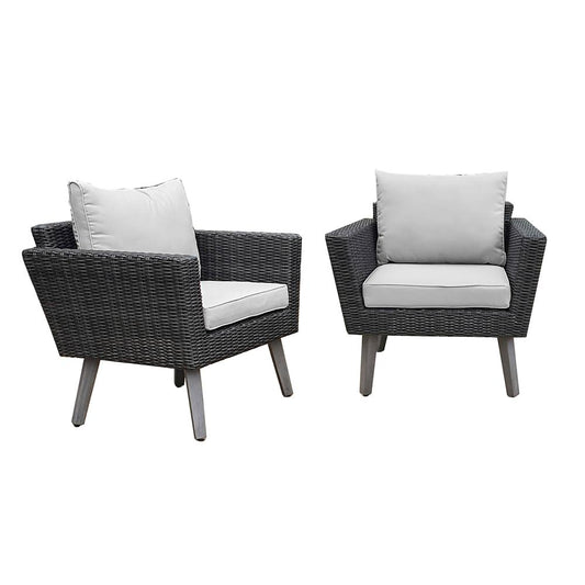 Kotka 2 Piece Wicker Outdoor Patio Seating Set With Cushions