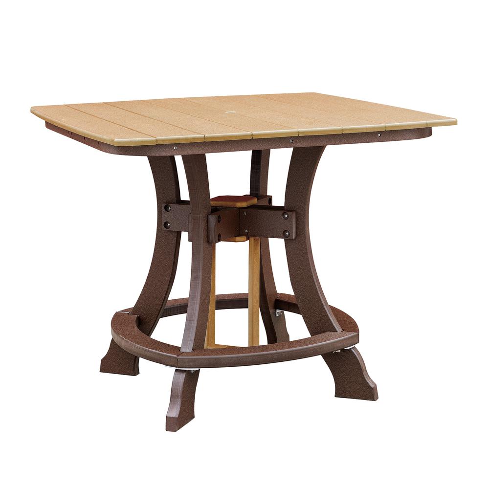 OS Home and Office Model 44S-C-CTB Counter Height Square Table in Cedar with Tudor Brown Base