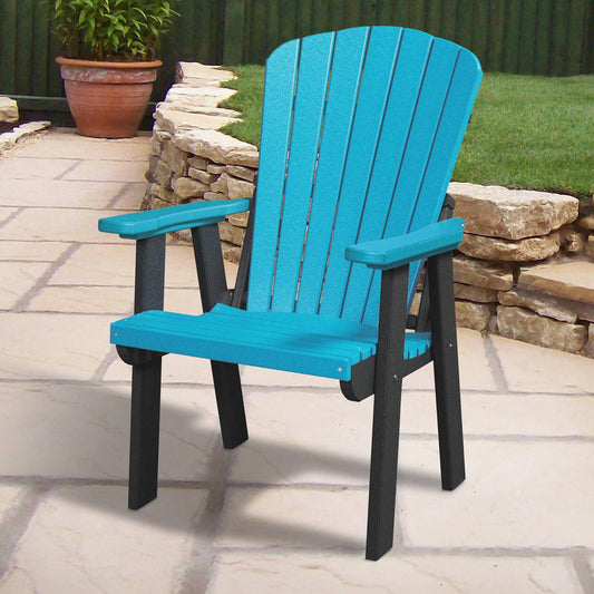 OS Home and Office Model 511ARB Fan Back Chair in Aruba Blue with a Black Base, Made in the USA