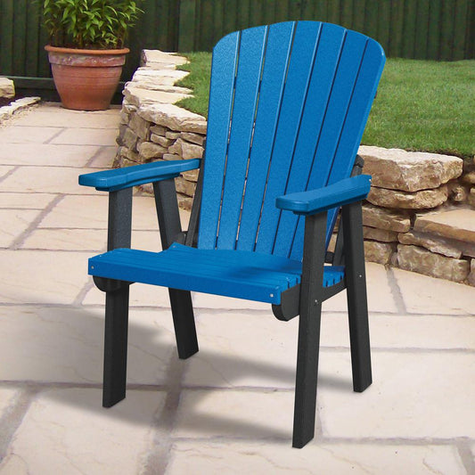 OS Home and Office Model 511BBK Fan Back Chair in Blue with a Black Base, Made in the USA