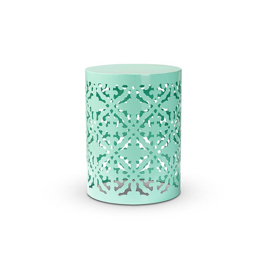 Jamila Modern and Contemporary Aqua Finished metal Outdoor Side Table