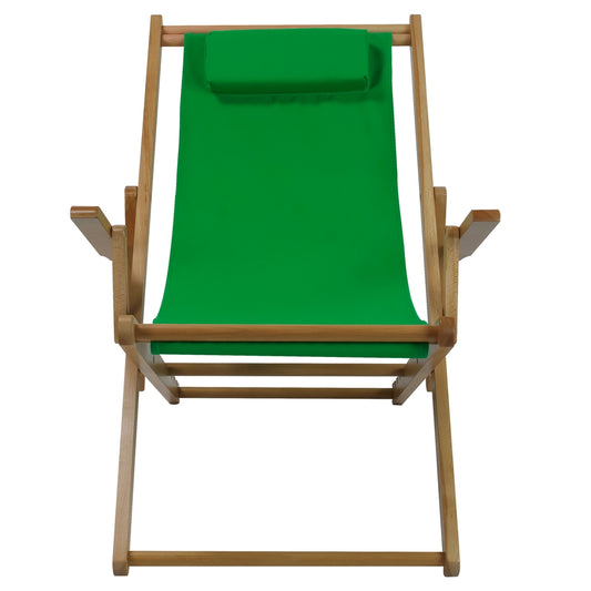 Sling Chair Natural Frame-Green Canvas