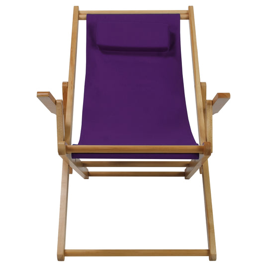 Sling Chair Natural Frame-Purple Canvas