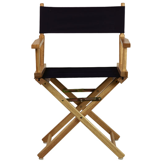 18" Director's Chair Natural Frame-Navy Blue Canvas