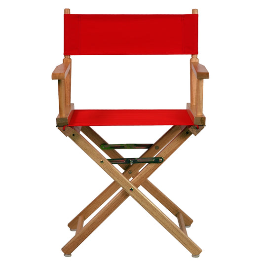 18" Director's Chair Natural Frame-Red Canvas