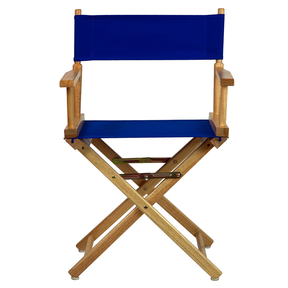 18" Director's Chair Natural Frame-Royal Blue Canvas