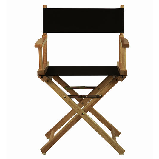 18" Director's Chair Natural Frame-Black Canvas