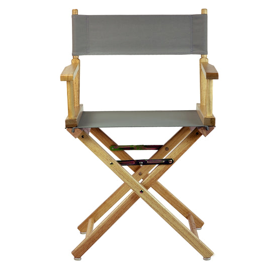 18" Director's Chair Natural Frame-Gray Canvas