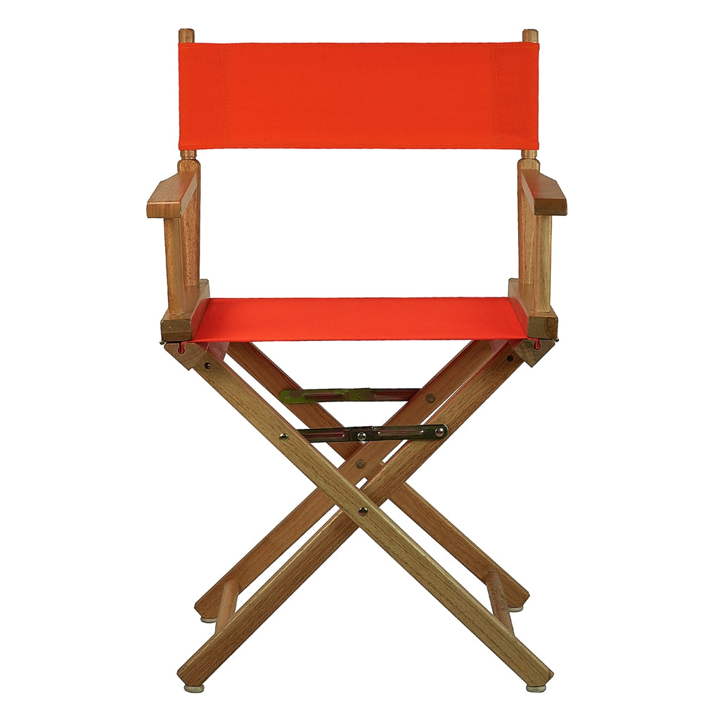 18" Director's Chair Natural Frame-Orange Canvas