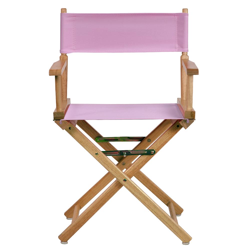 18" Director's Chair Natural Frame-Pink Canvas