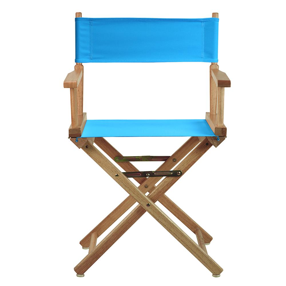 18" Director's Chair Natural Frame-Turquoise Canvas