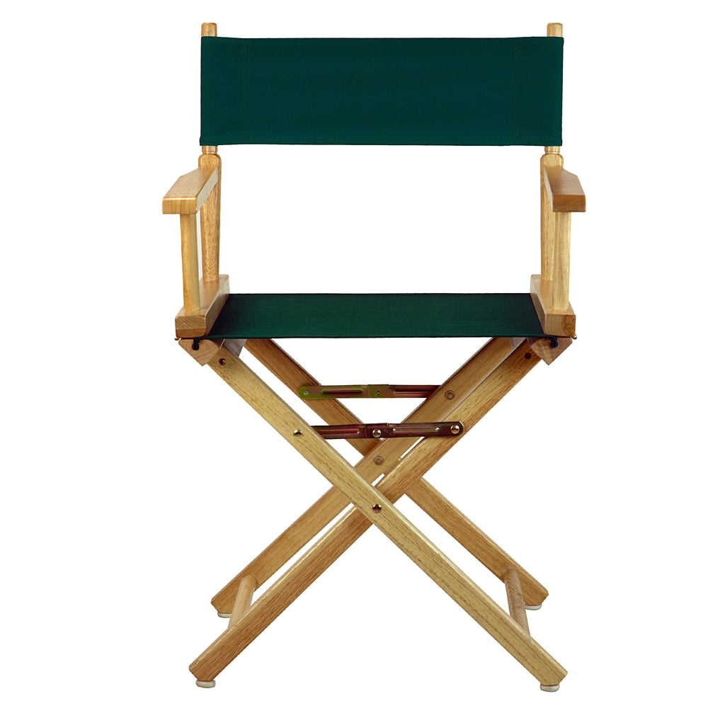 18" Director's Chair Natural Frame-Hunter Green Canvas