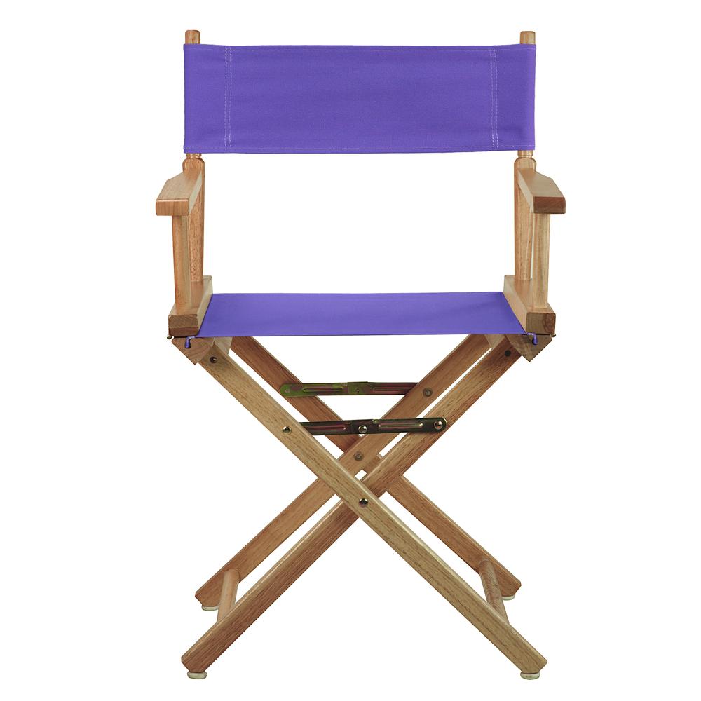 18" Director's Chair Natural Frame-Purple Canvas