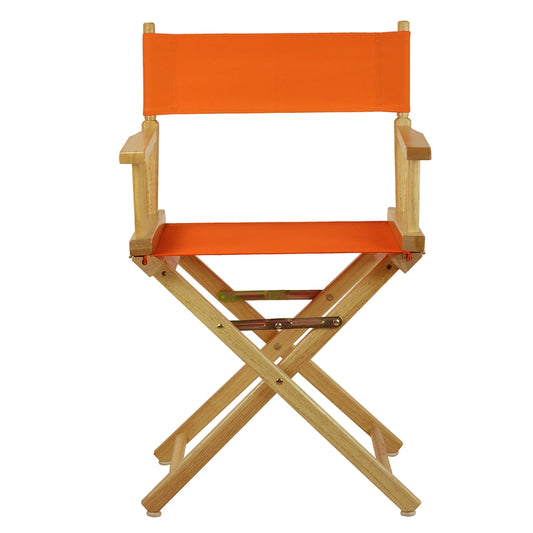 18" Director's Chair Natural Frame-Tangerine Canvas