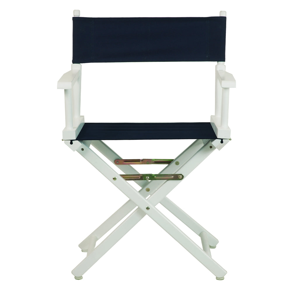 18" Director's Chair White Frame-Navy Blue Canvas