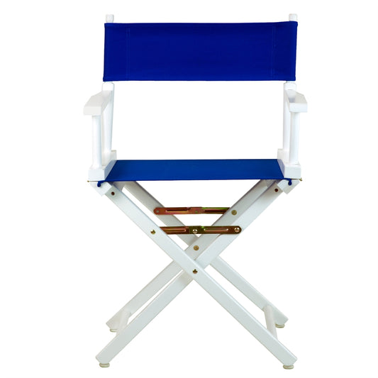 18" Director's Chair White Frame-Royal Blue Canvas