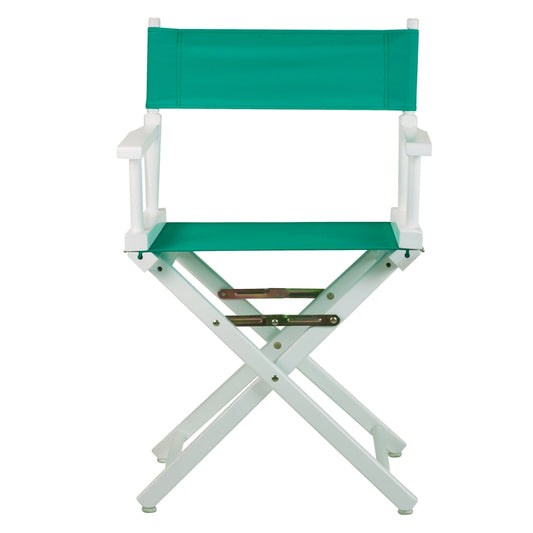 18" Director's Chair White Frame-Teal Canvas