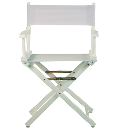 18" Director's Chair White Frame-White Canvas