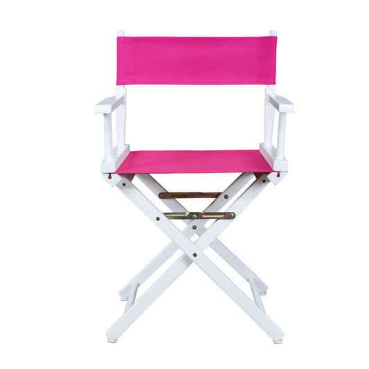 18" Director's Chair White Frame-Magenta Canvas