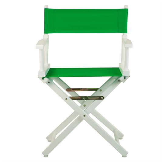 18" Director's Chair White Frame-Green Canvas