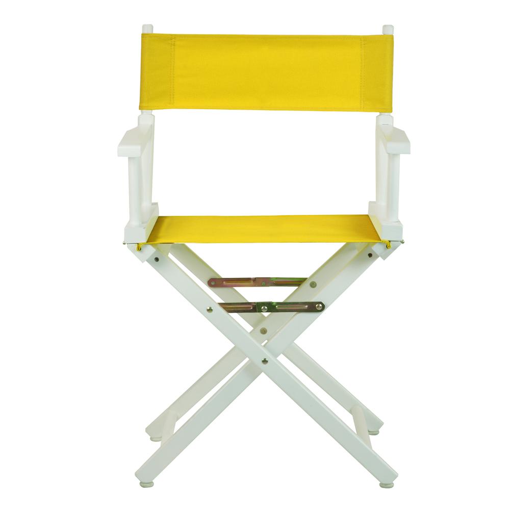 18" Director's Chair White Frame-Gold Canvas