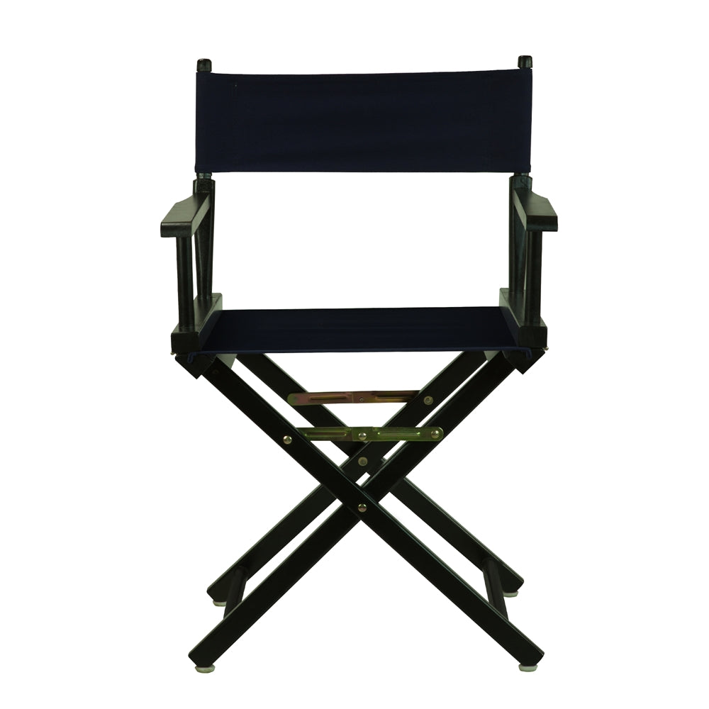 18" Director's Chair Black Frame-Navy Blue Canvas