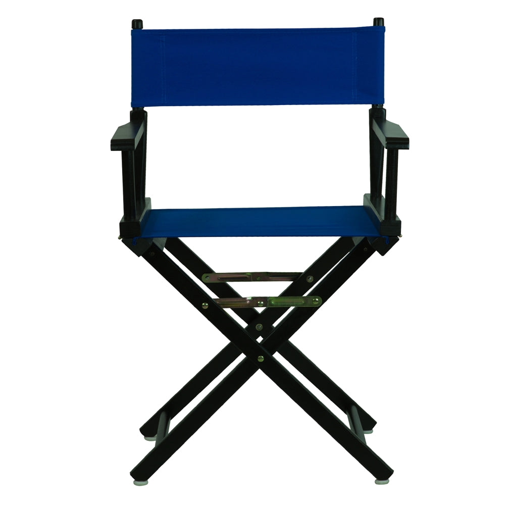 18" Director's Chair Black Frame-Royal Blue Canvas