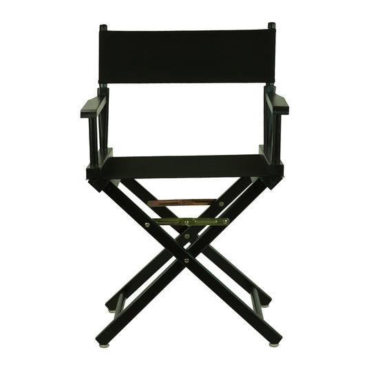 18" Director's Chair Black Frame-Black Canvas