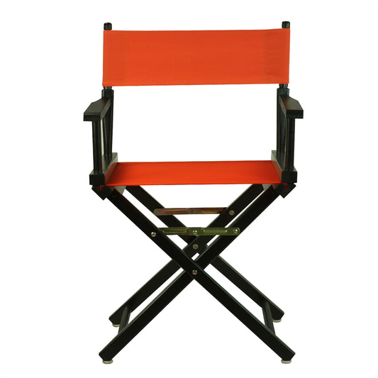 18" Director's Chair Black Frame-Orange Canvas