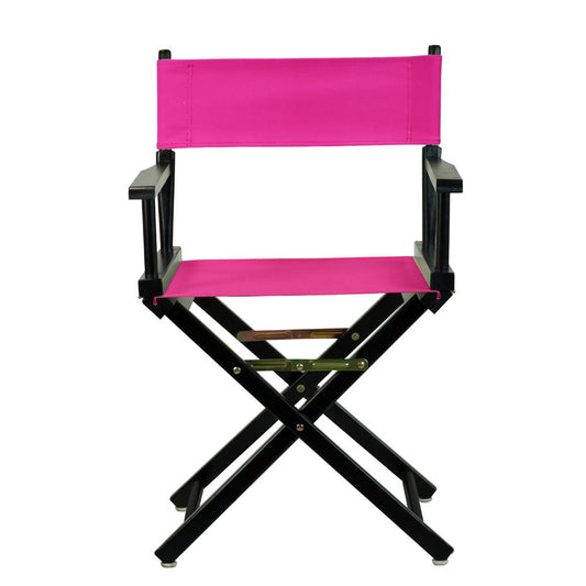 18" Director's Chair Black Frame-Magenta Canvas